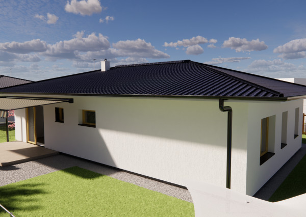 Na predaj 4-izbový bungalov TYP DOMU A  v obci Jelka