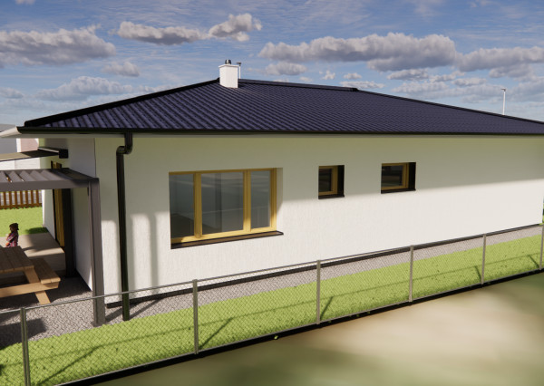 Na predaj 4-izbový bungalov TYP DOMU A  v obci Jelka