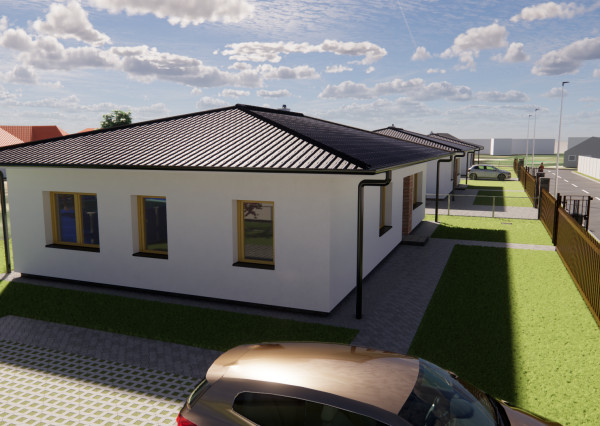 Na predaj 4-izbový bungalov TYP DOMU A  v obci Jelka
