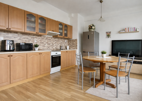 Na predaj prerobený, zariadený 1-izbový byt v obci Timoradza