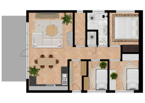 Na predaj novostavba v stave holodom v obci Tešedíkovo