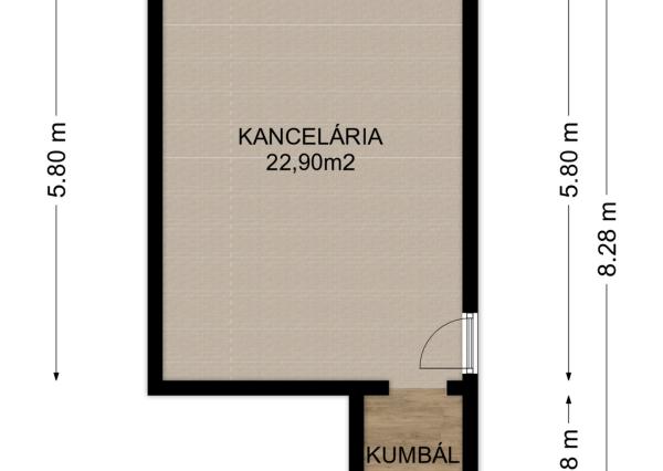 Na prenájom samostatná kancelária v centre Šamorína