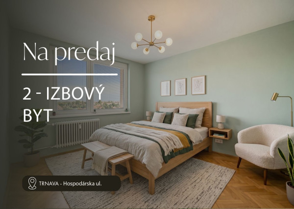 PRIESTRANNÝ 2-IZBOVÝ BYT S POTENCIÁLOM NA 3-IZBOVÝ / PREDAJ