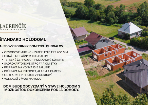 NA PREDAJ | 4 - IZBOVÝ RODINNÝ DOM BUNGALOV | MELČICE LIESKOVÉ - ČASŤ DOLINA