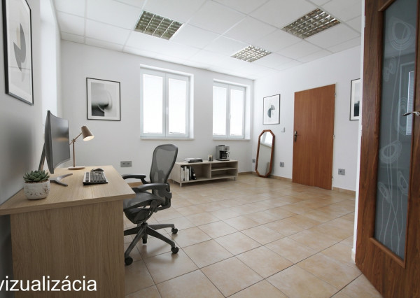 Na prenájom kancelária s vlastnou kúpeľňou v centre Šamorína