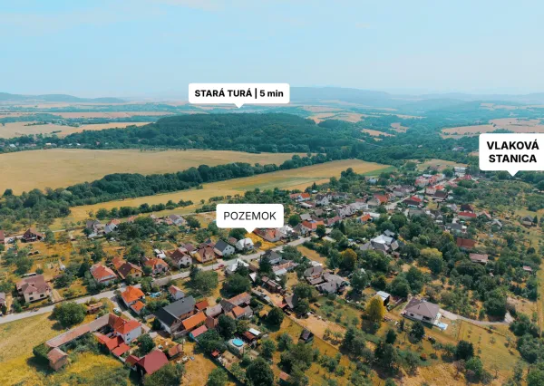Na predaj pozemok na výstavbu RD v Starej Turej – Papraď