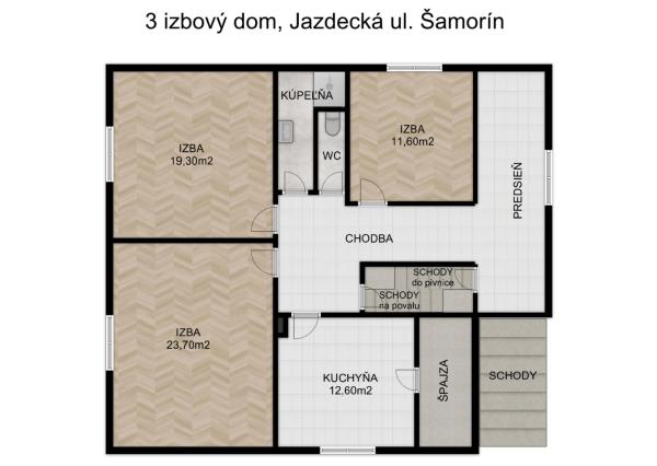 Na predaj 3-izbový tehlový dom s možnosťou nadstavby v Šamoríne