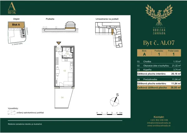 Na predaj diskrétny luxusný 1-izbový byt s predzáhradkou v historickom centre Trnavy