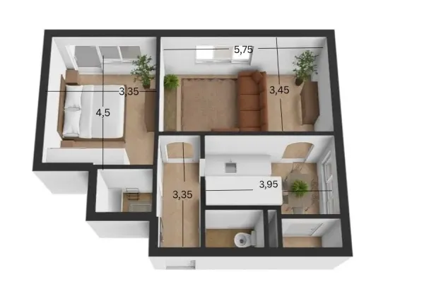 Na predaj zrekonštruovaný 2-izbový byt s balkónom a pivnicou - VEĽKÉ LEVÁRE