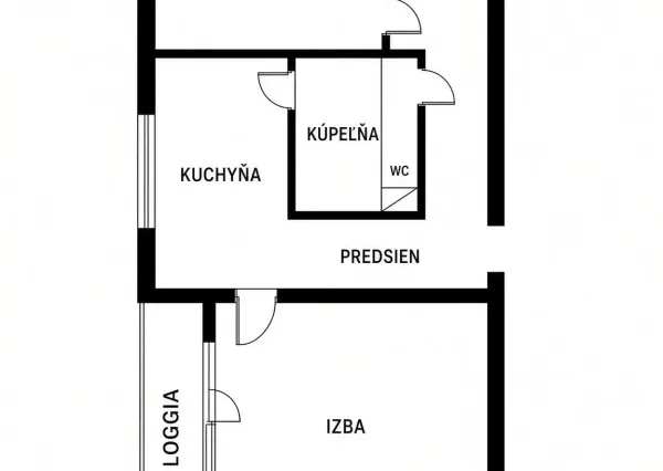 Na predaj 2-izbový byt, Trenčín - Juh