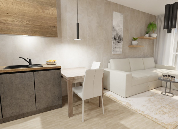 Na predaj investičný 2-izbový apartmán (nebytový priestor) v Bardejove s možnosťou prenosu DPH