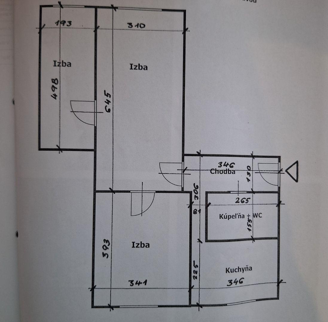 Bánovce nad Bebravou 2 izbový byt v tehlovom bytovom dome blízko centra mesta