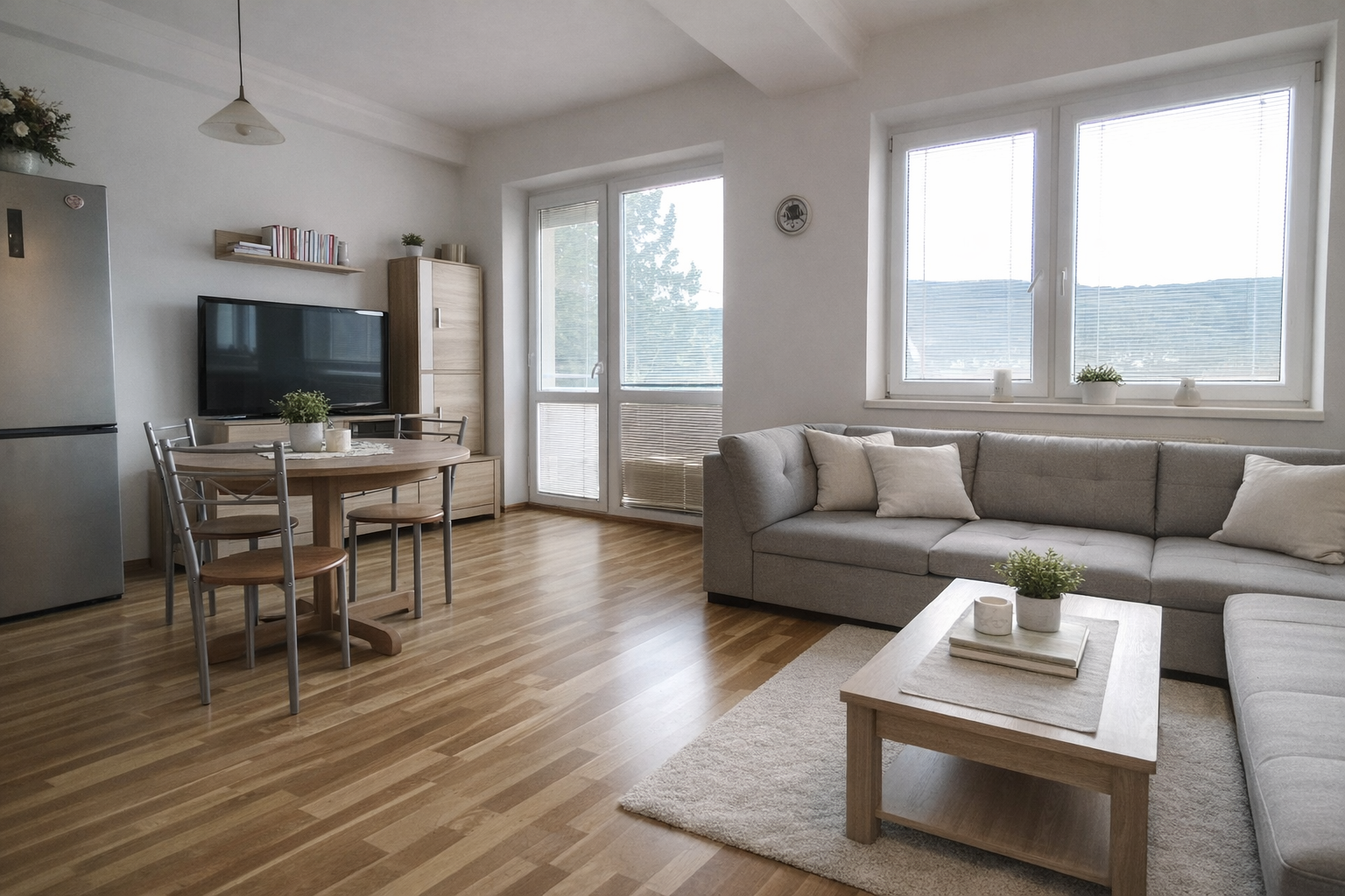 Na predaj prerobený, zariadený 1-izbový byt v obci Timoradza