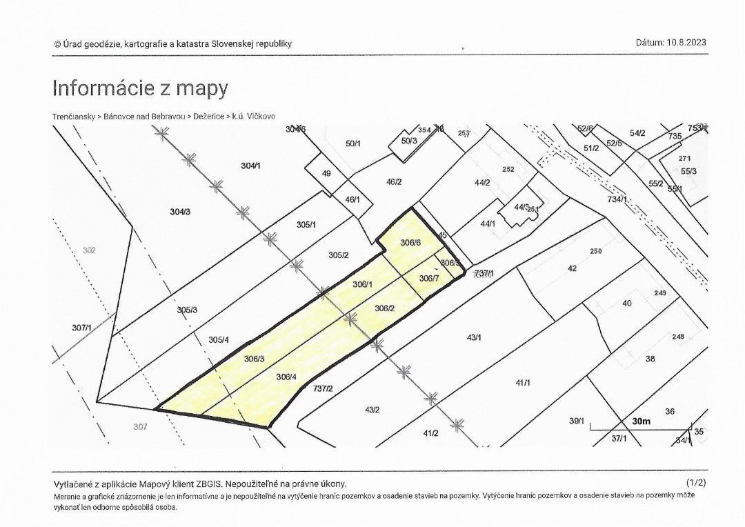 Na predaj stavebný pozemok v obci Dežerice – časť Vlčkovo