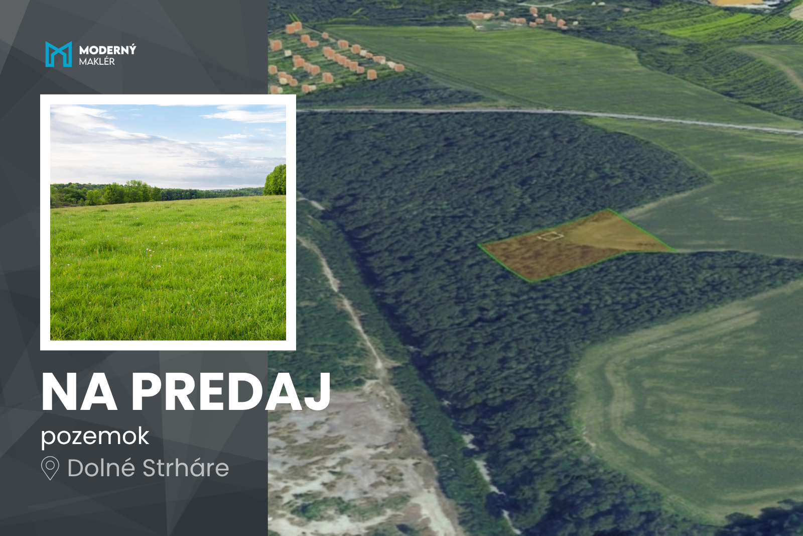 Na predaj rozľahlý pozemok v Dolných Strhároch