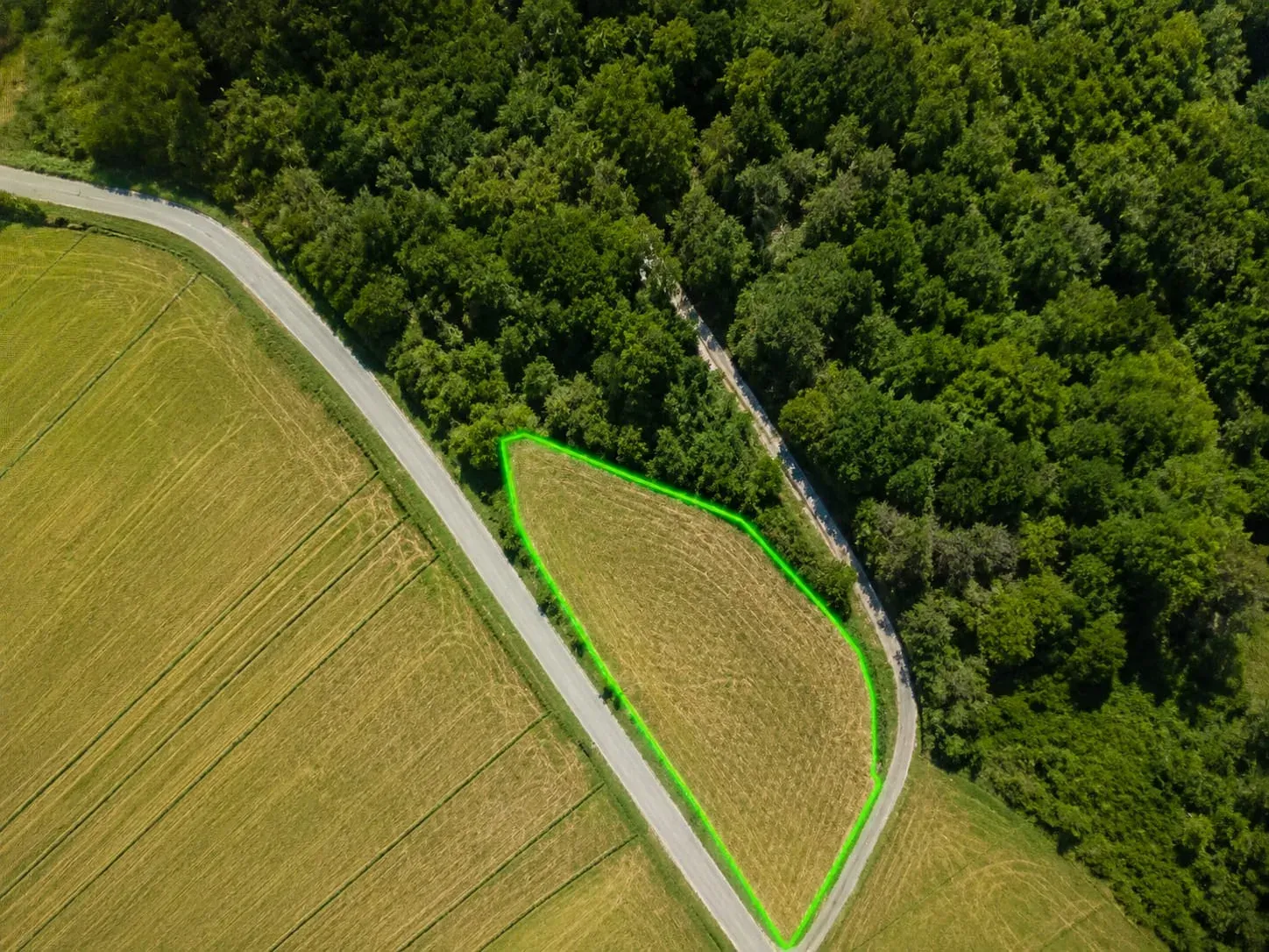 Na predaj slnečný stavebný pozemok pod lesom v obci Malá Hradná