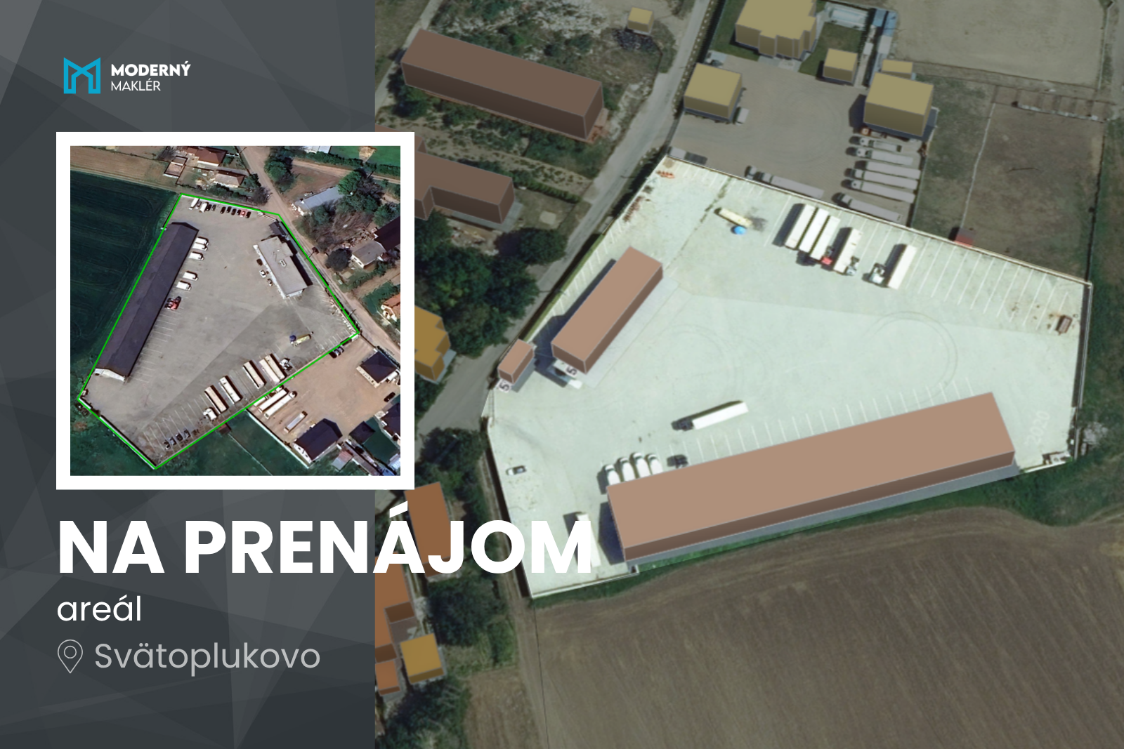 Na prenájom výrobno-skladový areál vo Svätoplukove (pri Nitre)
