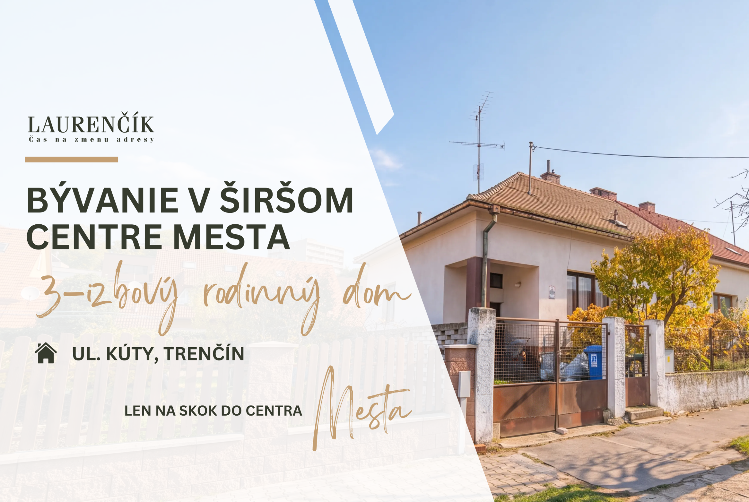 NA PREDAJ | RODINNÝ DOM V ŠIRŠOM CENTRE TRENČÍNA