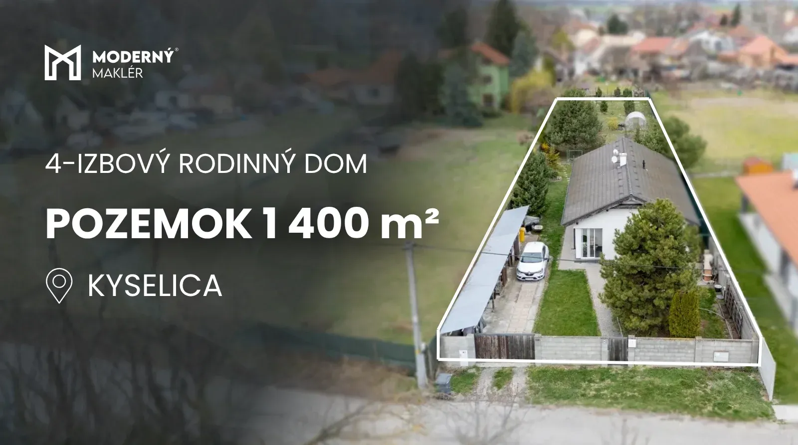 Na predaj rodinný dom s veľkorysým pozemkom v obci Kyselica